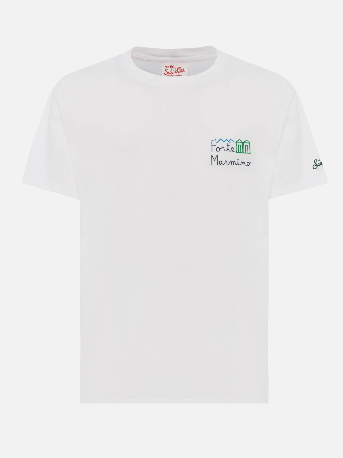 Classic fit cotton jersey t-shirt Portofino with Forte Marmino embroidery