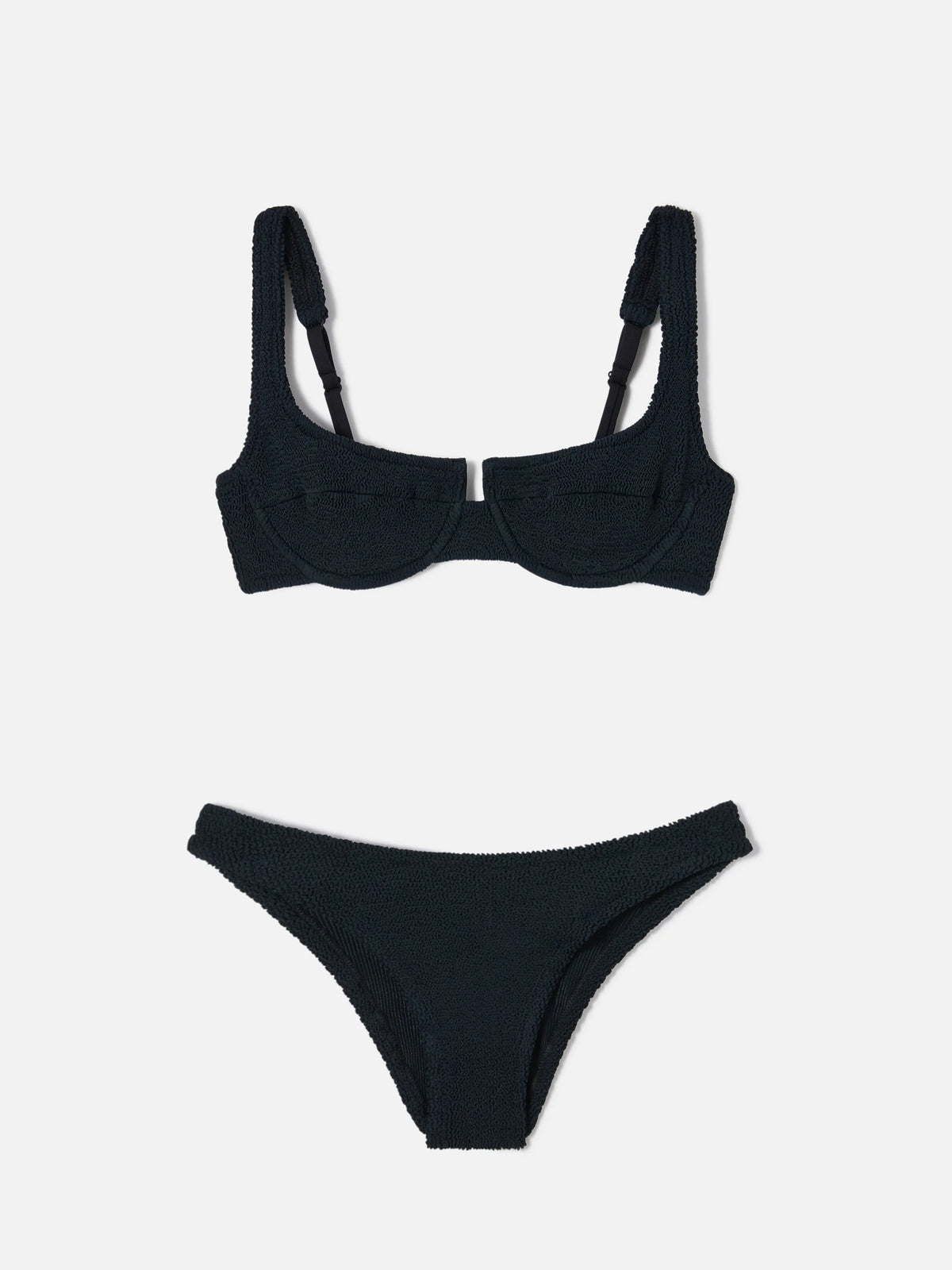 Amira Elise black crinkle bikini