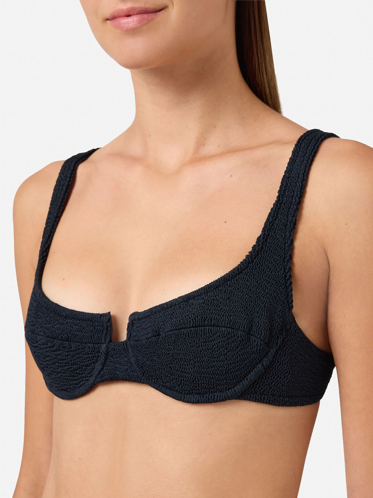 Amira Elise black crinkle bikini