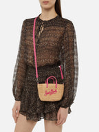 Abbey dress with fringes and animalier print