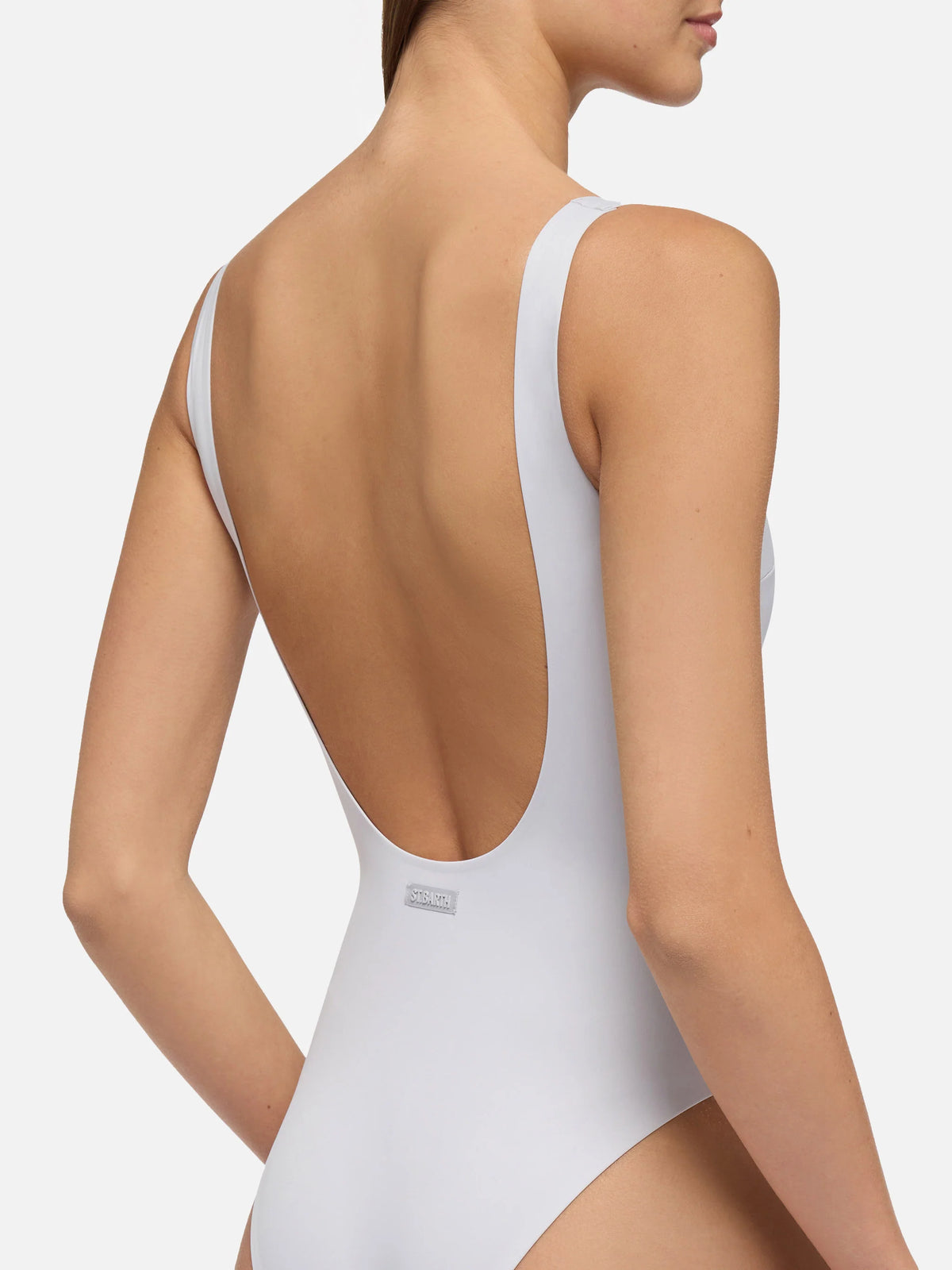 Cassandra square neck one-piece swimsuit