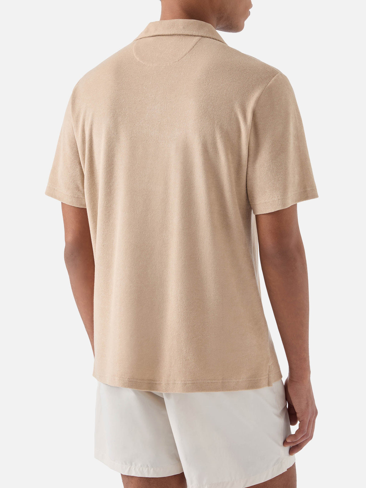Beige Jeremy polo in terry-effect cotton