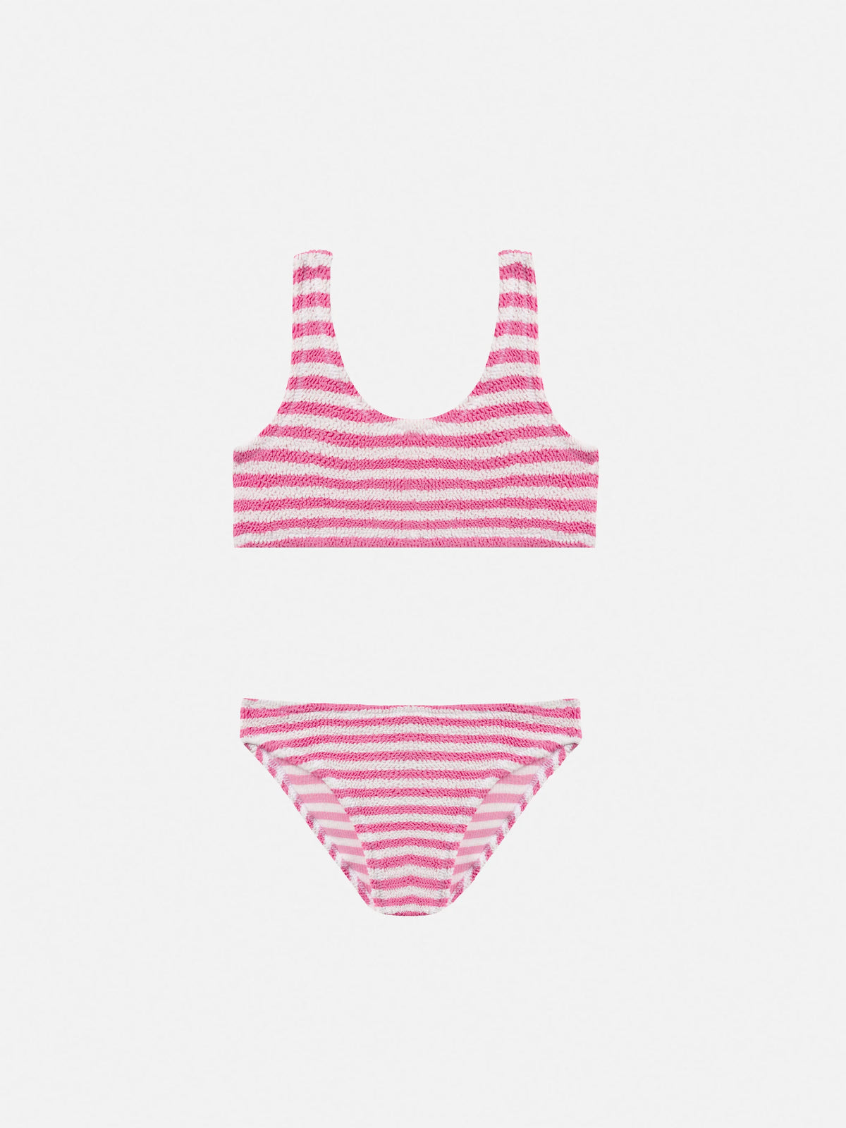 Blue Jr navy blue striped rib-knit cotton crop tank with embroidery