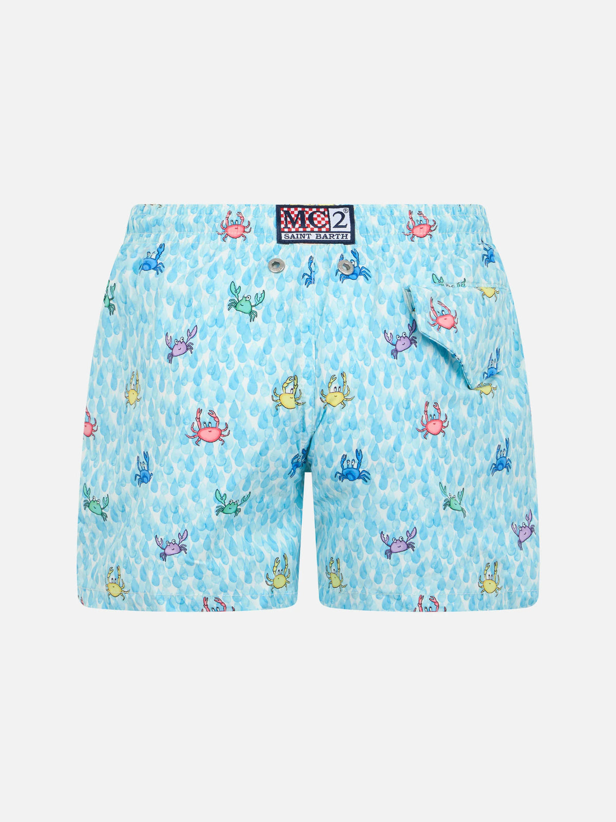 Boy Comfort Light swim shorts with crabs print