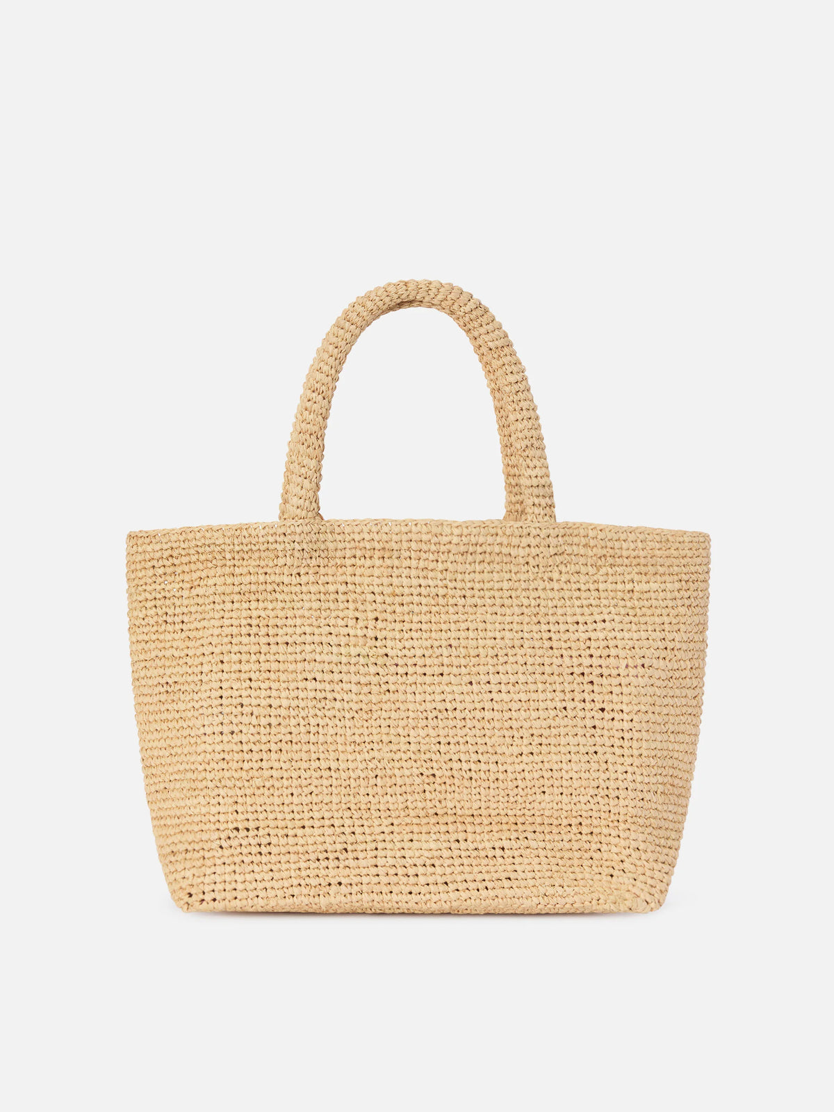 Beach medium raffia bag with Saint Tropez embroidery