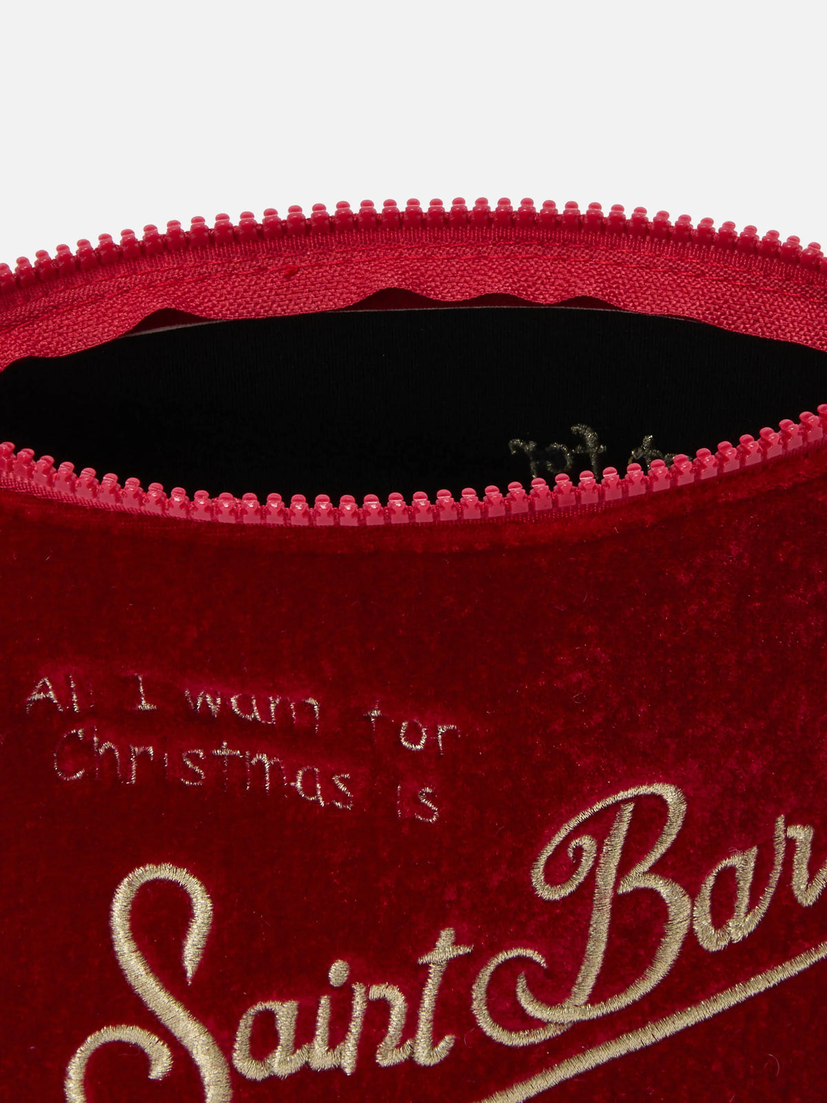 Aline Velvet Pouch in red velvet