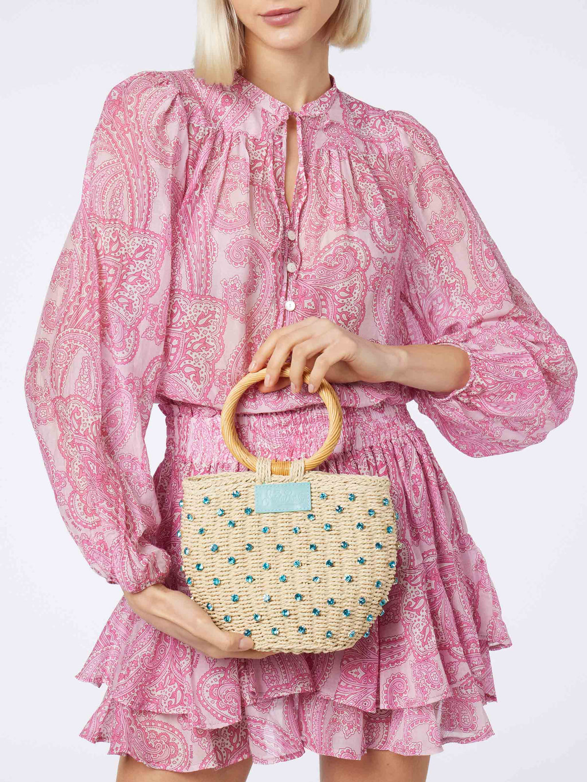 Eivissa paisley silk voile mini skirt