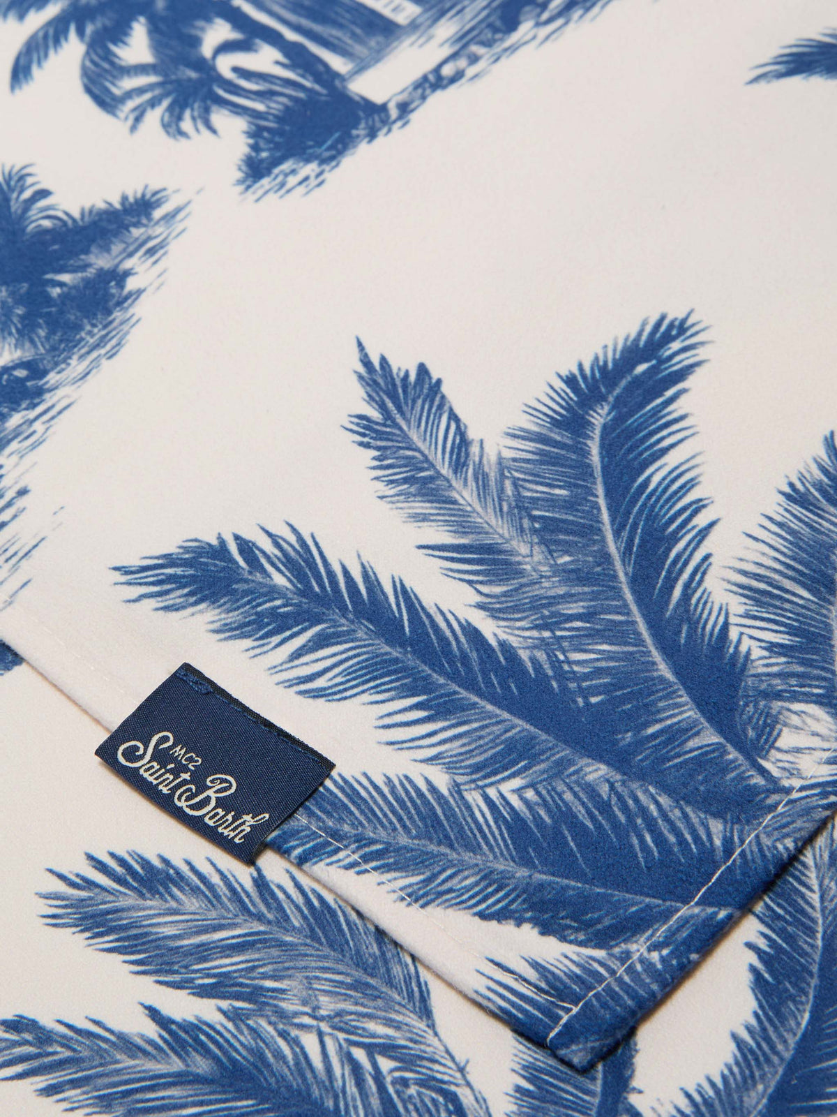 Aidan beach towel with toile de Jouy print and logo| Special edition