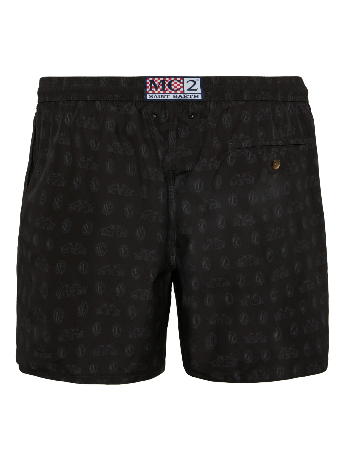 Lightweight fabric swim shorts Lighting with Milan print | AC MILAN SPECIAL EDITION