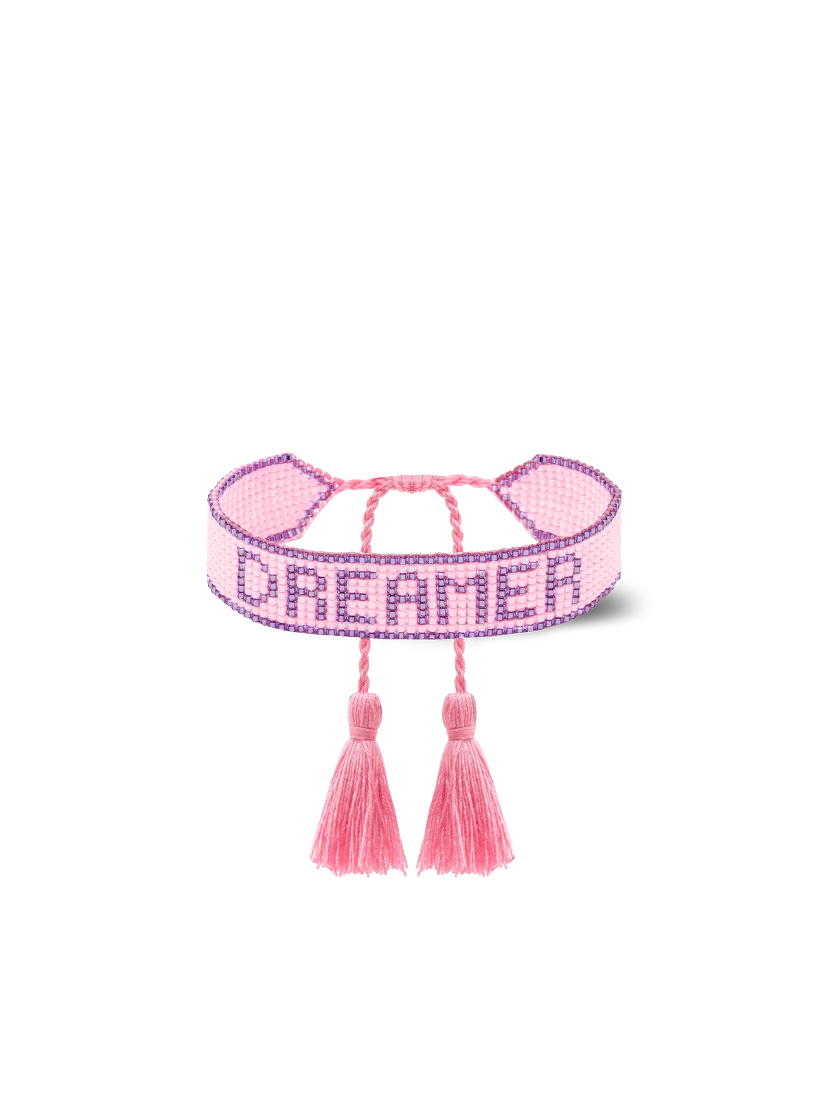 Baker crinkle bikini with pink and cream stripes