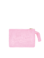 Pink Pareasy pochette with jacquard Saint Barth logo