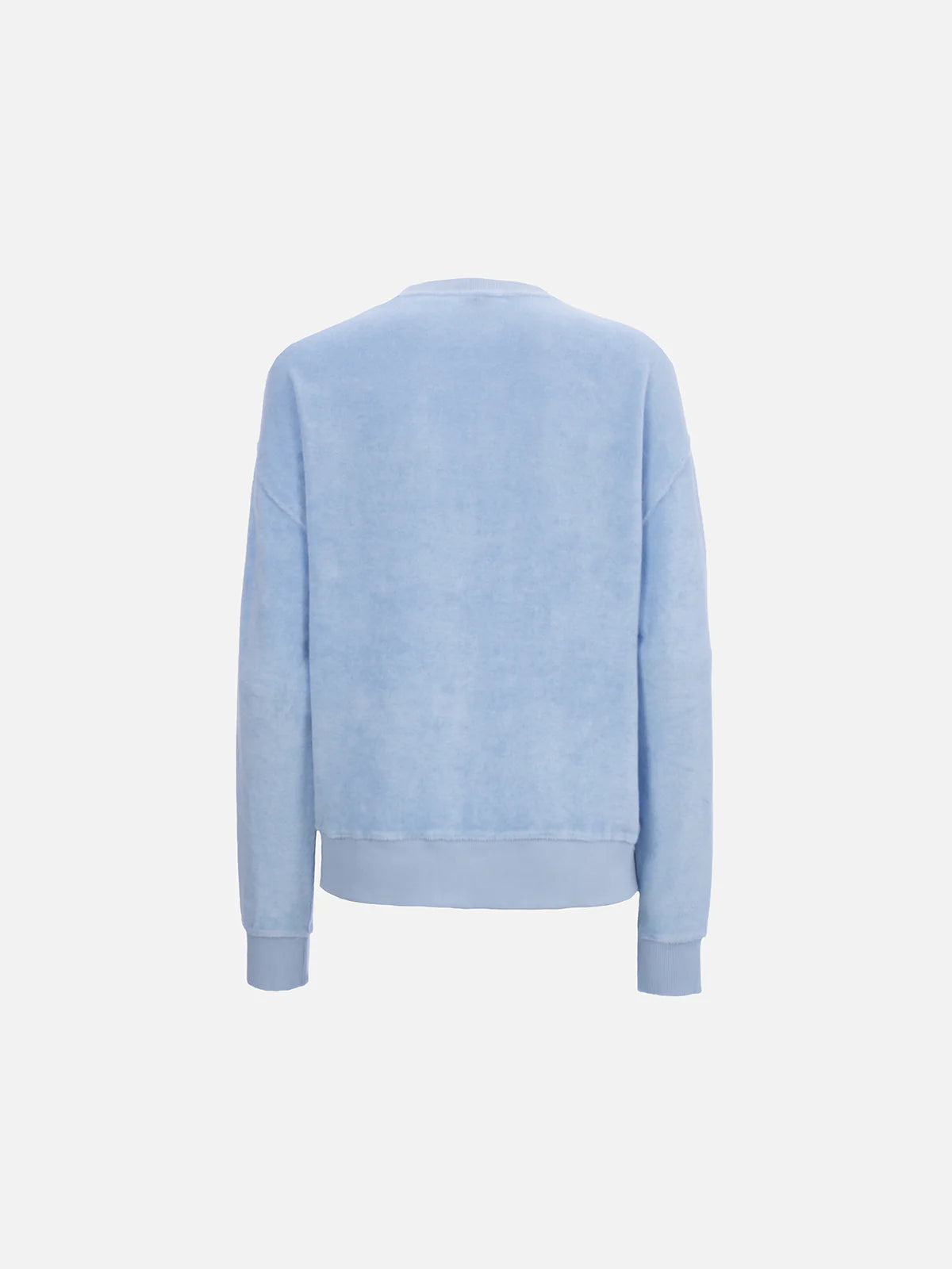 Woman light blue terry cotton Stardust sweatshirt