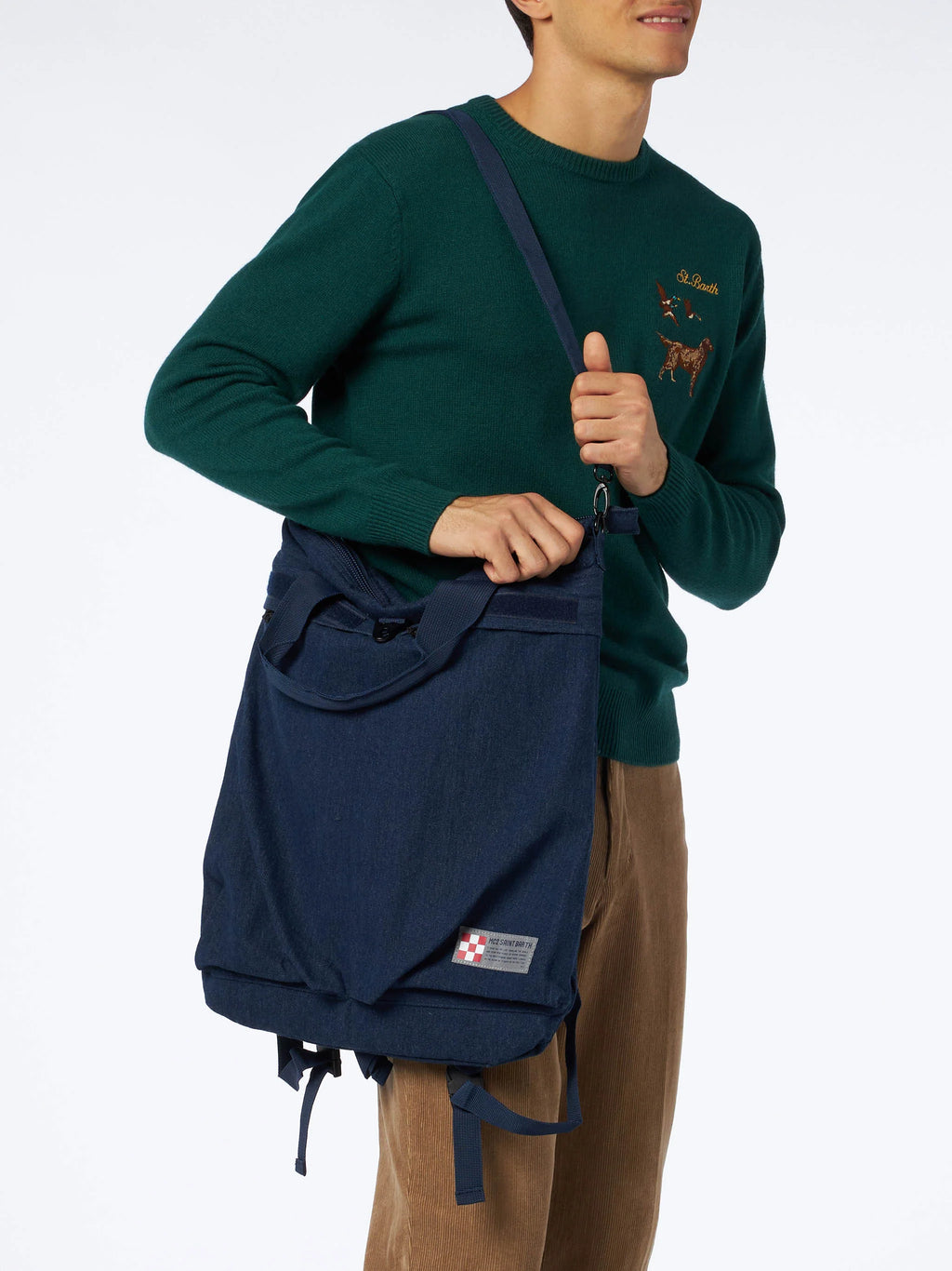 Denim canvas backpack Helmut