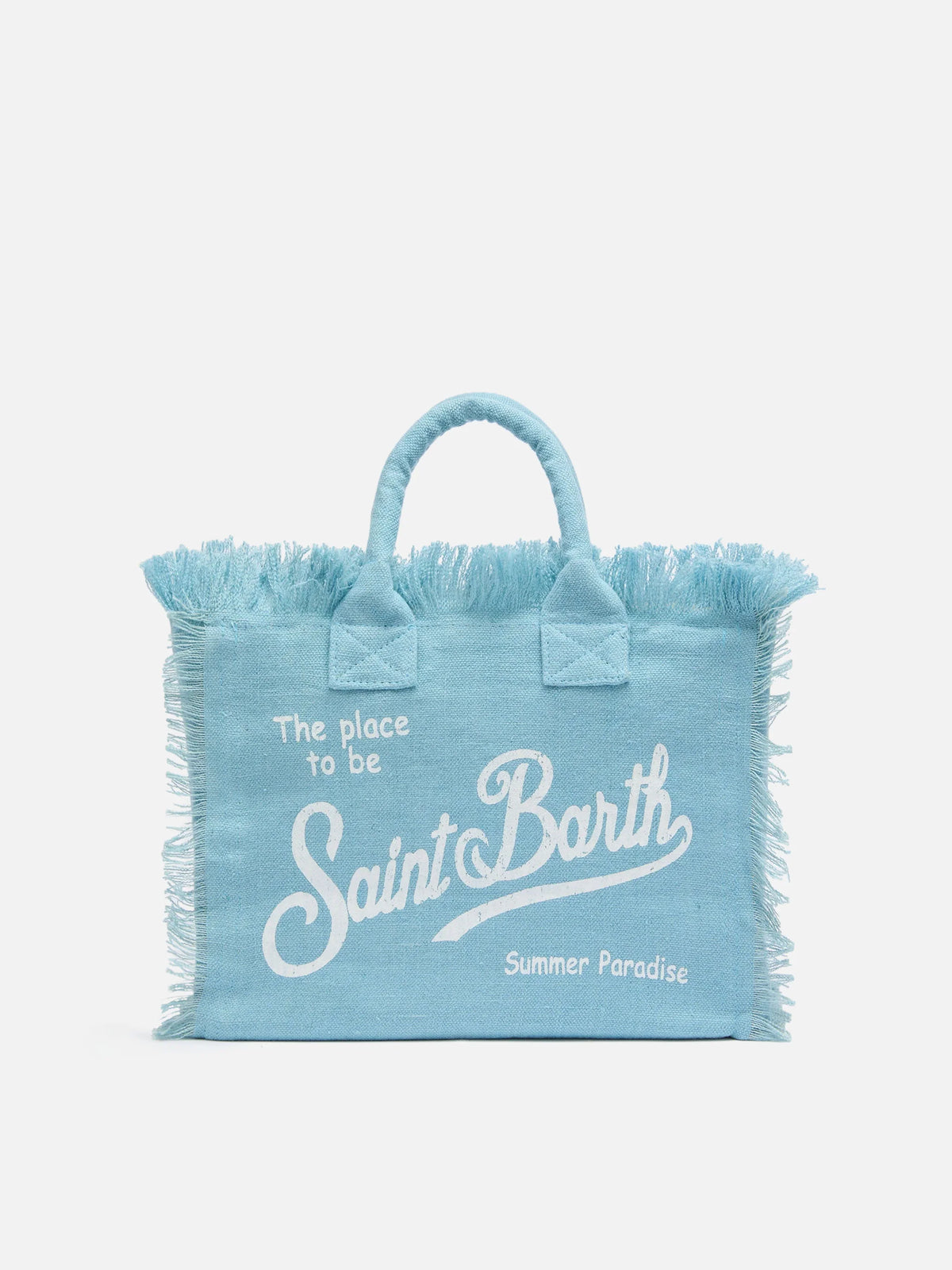 Colette light blue handbag in 100% LINEN