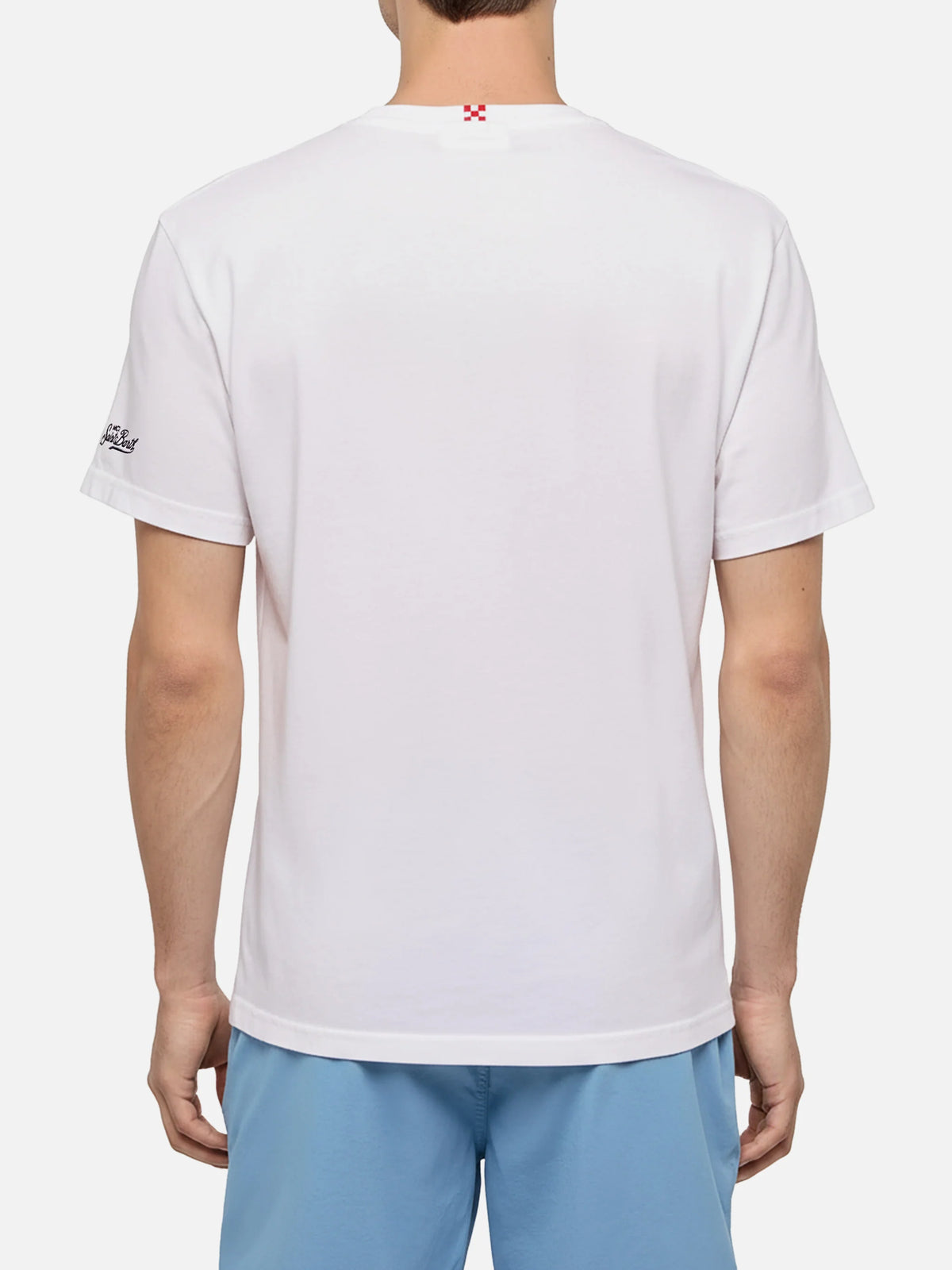 Classic fit cotton jersey t-shirt Portofino with Core de 'sta città embroidery | AS ROMA SPECIAL EDITION