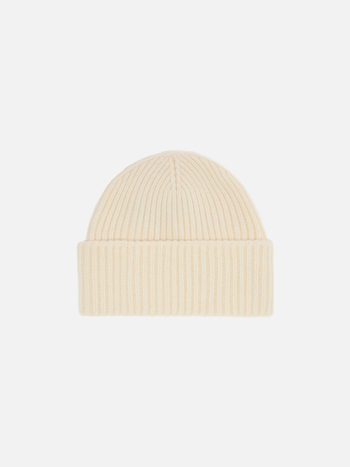 Off-white ribbed beanie Berry Jr with St. Barth patch