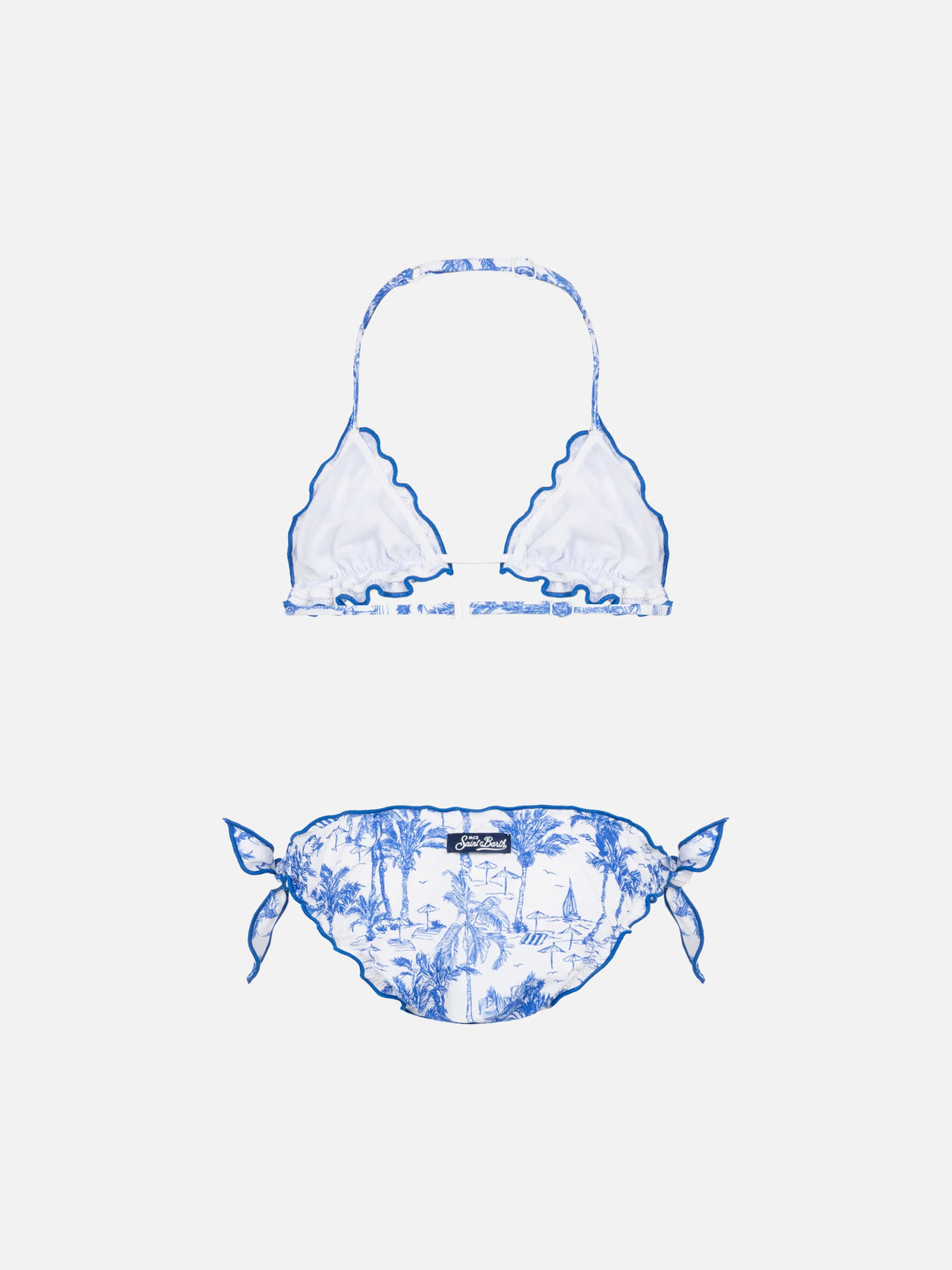 Cris classic triangle bikini with toile de jouy print