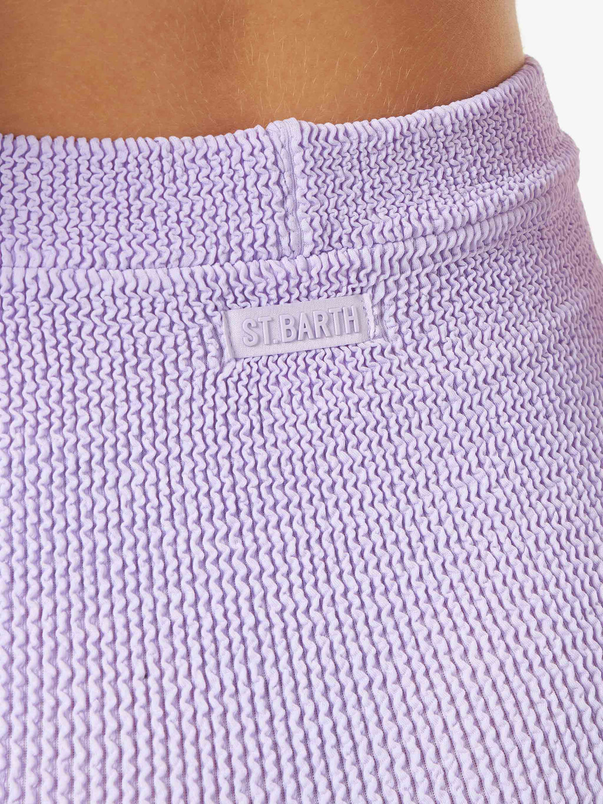 Destiny lilac crinkle mini skirt