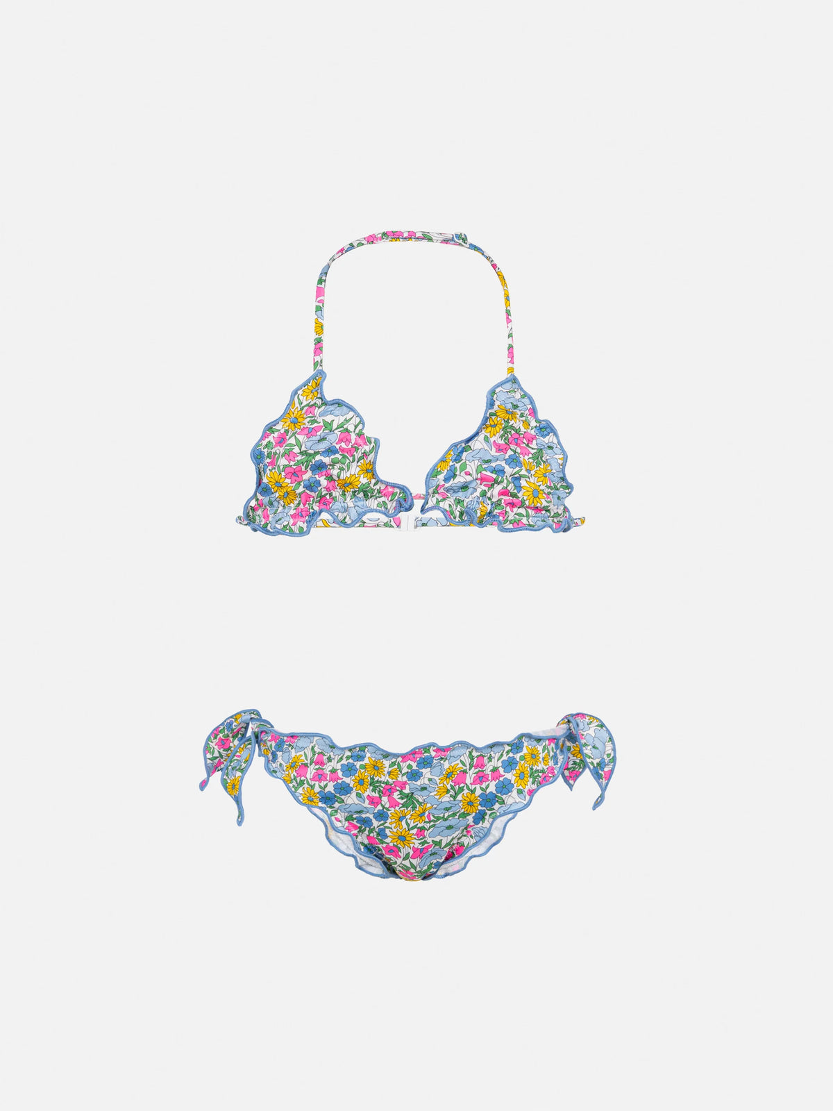 Cris classic triangle bikini with Poppy and Daisy print | MADE WITH LIBERTY FABRIC