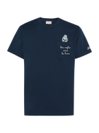 Cotton t-shirt Austin with embroidery and watch print