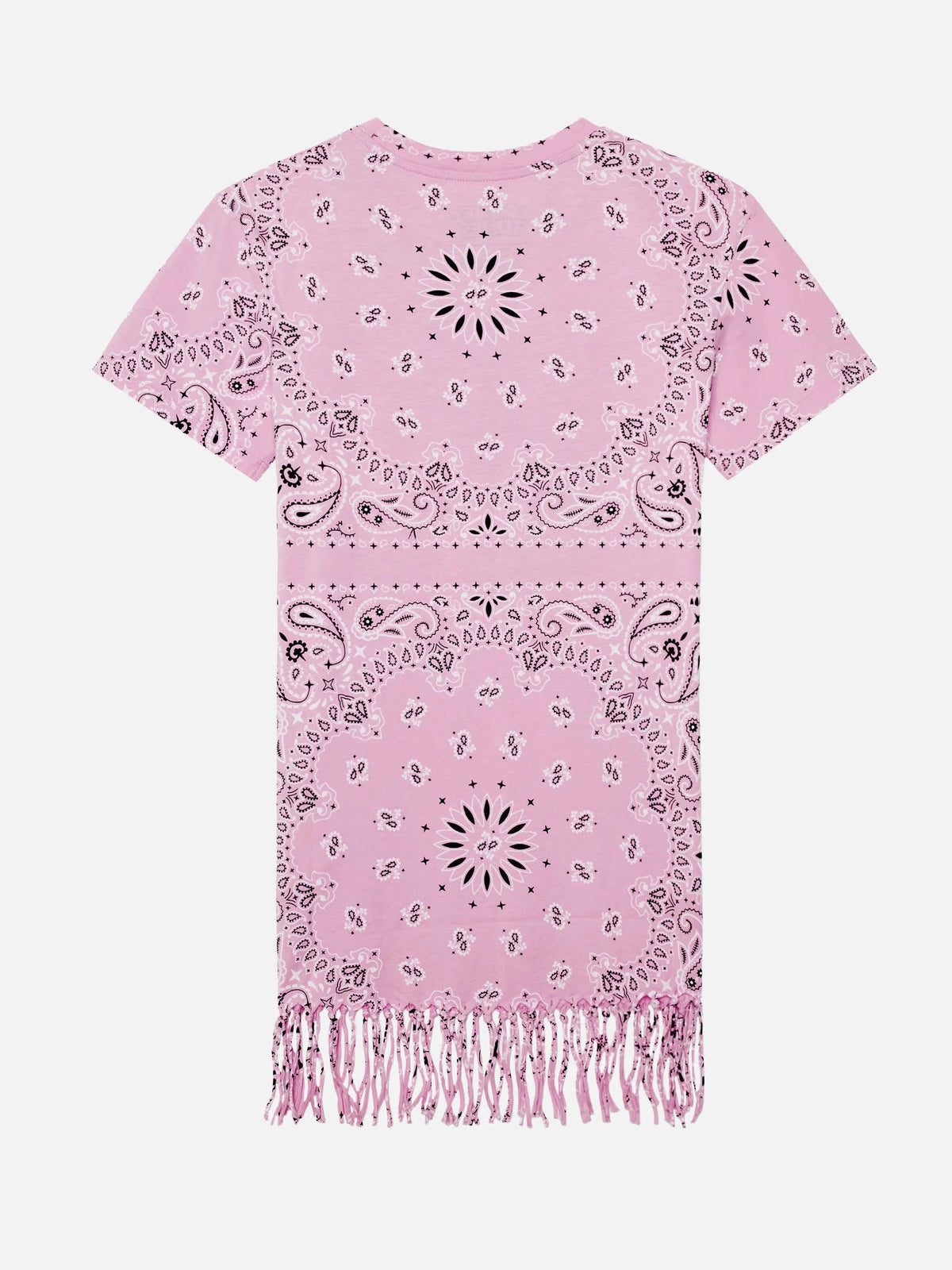 Abbey dress with fringes and bandana print