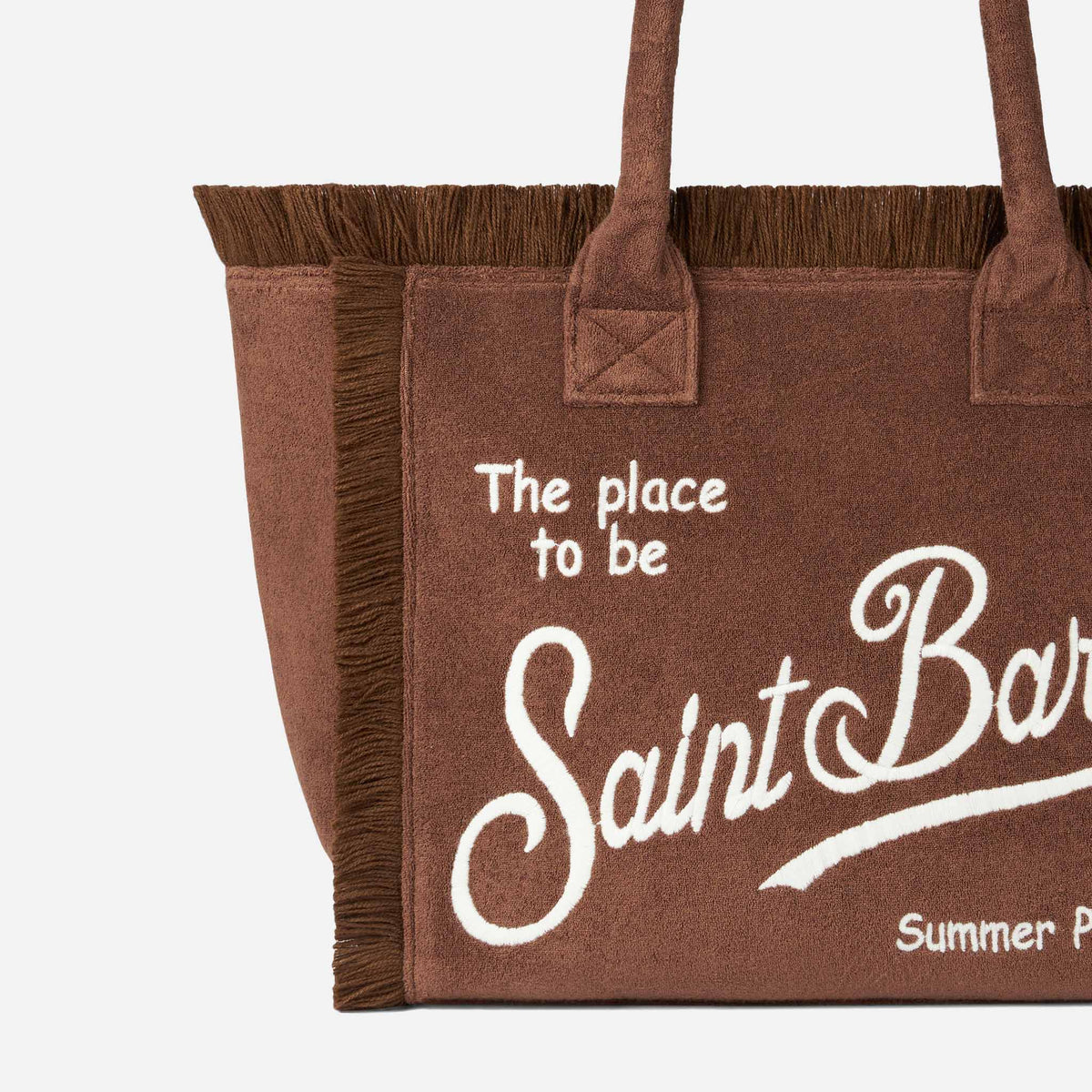 Brown terry Vanity Sponge tote bag