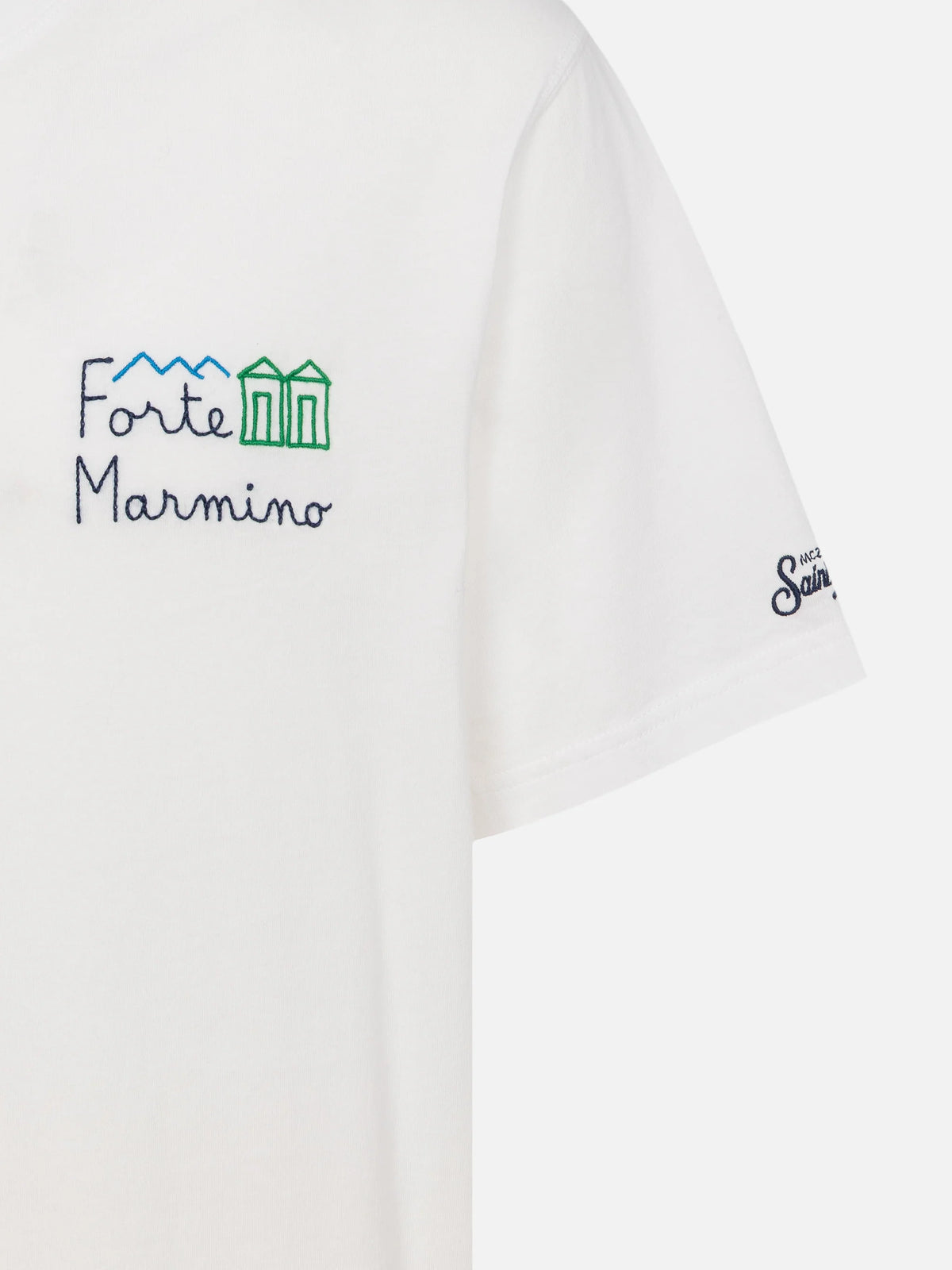 Classic fit cotton jersey t-shirt Portofino with Forte Marmino embroidery