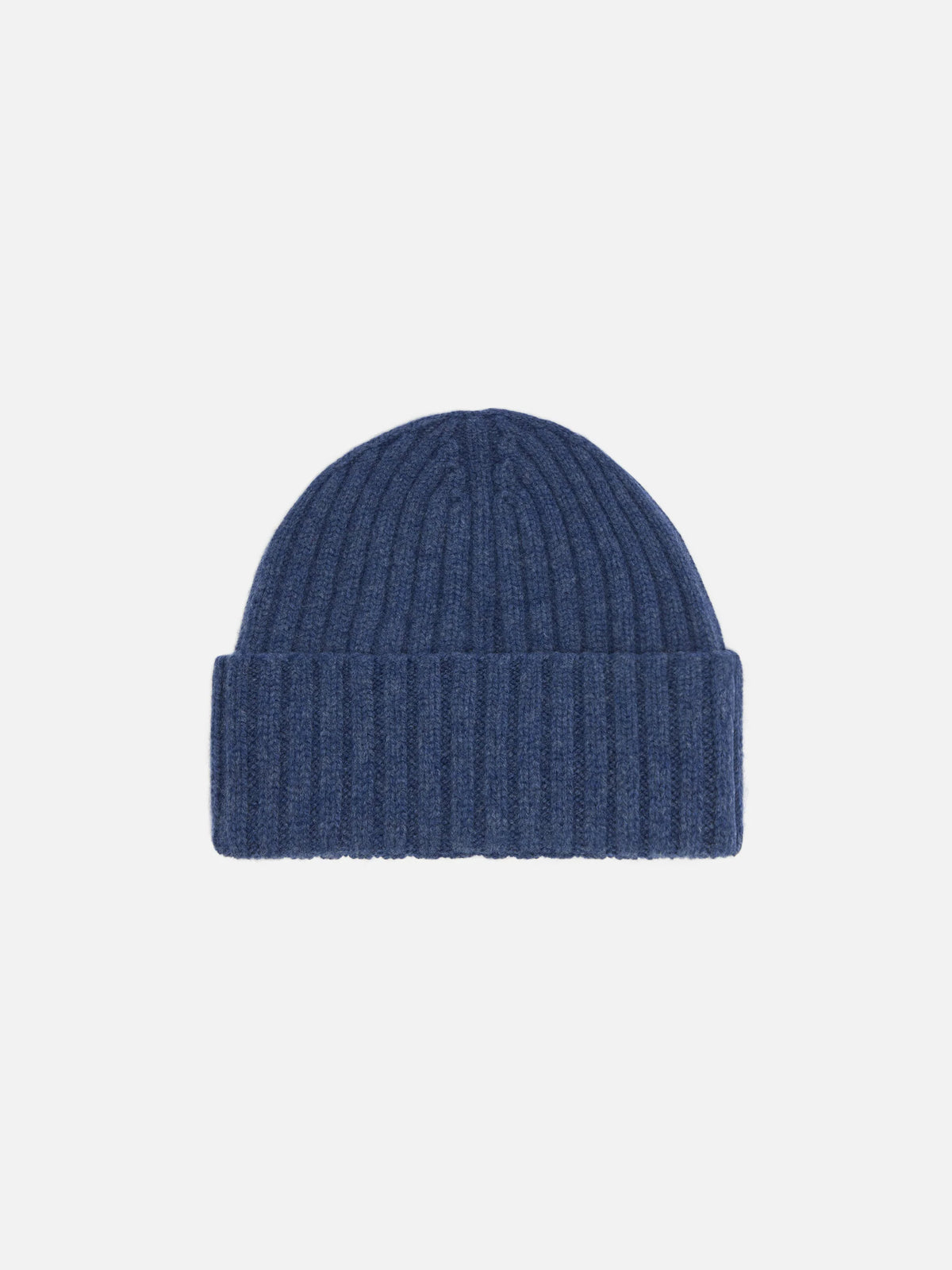 100% WOOL Wengen beanie in denim blue