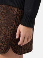 Kyla wool sweater in black with Après jacquard