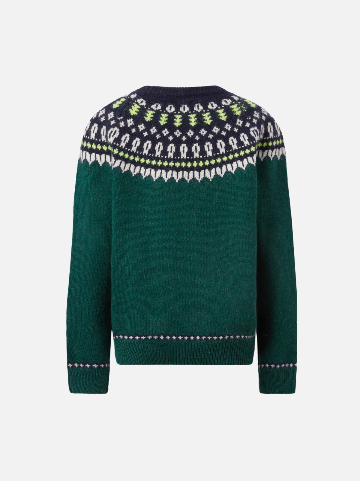 Alpaca sweater Douglas with fair-isle jacquard