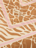 Leah Marielle Overlock with zebra print lurex bikini