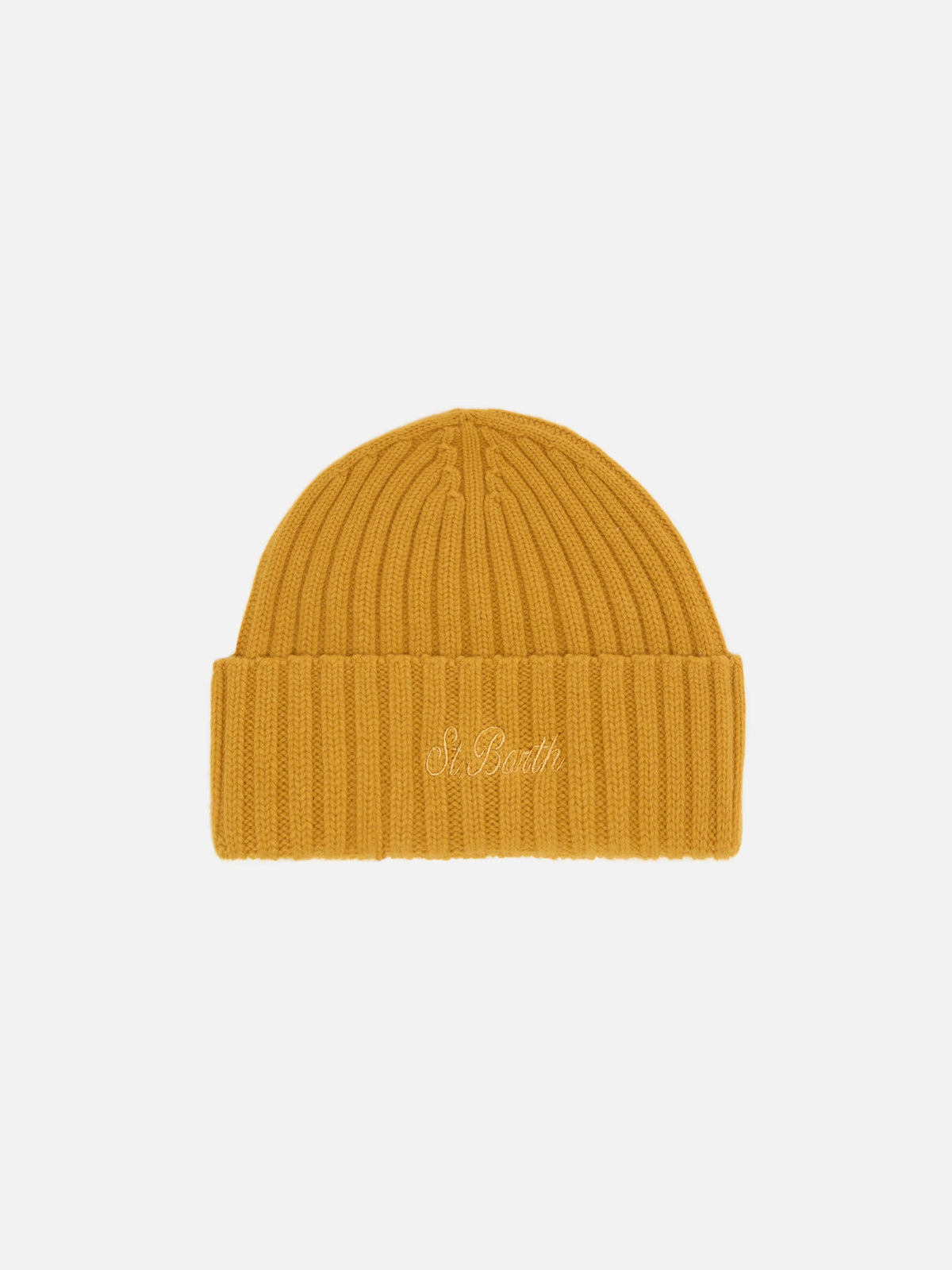 100% WOOL Wengen beanie in mustard yellow