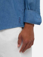 Beige stretch fabric trench Elbert with welt