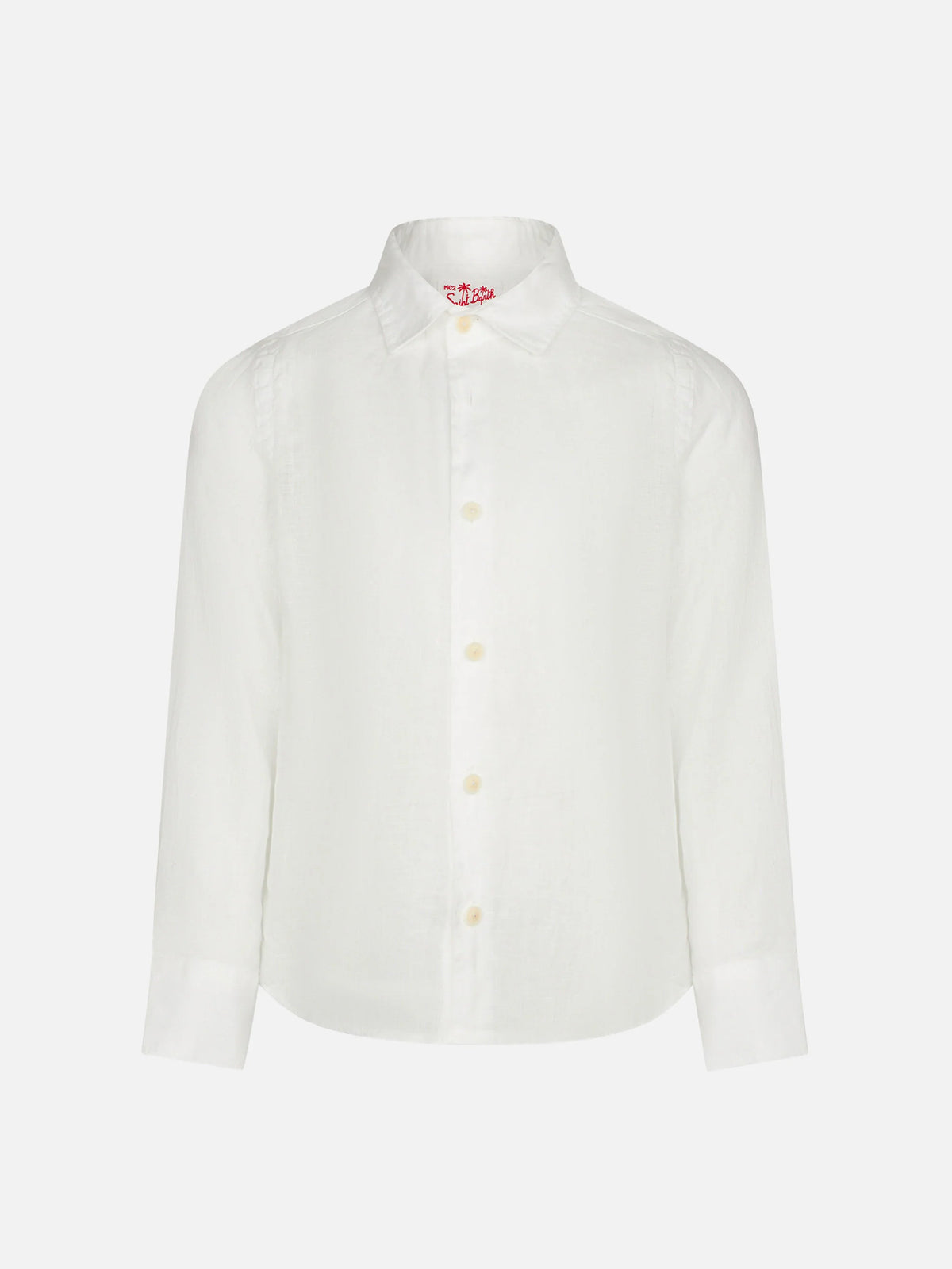 White linen kid shirt Agnes
