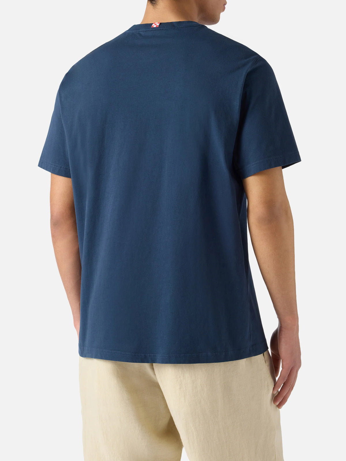 Blue Portofino T-shirt with Creo Soluzioni Non Problemi embroidery