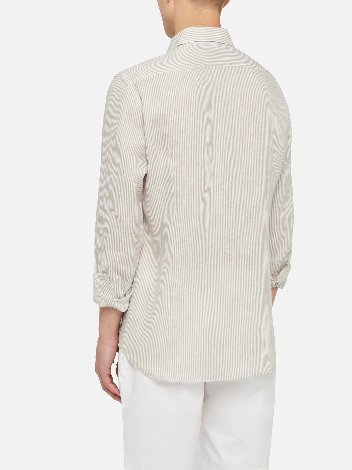 Beige striped linen shirt Pamplona