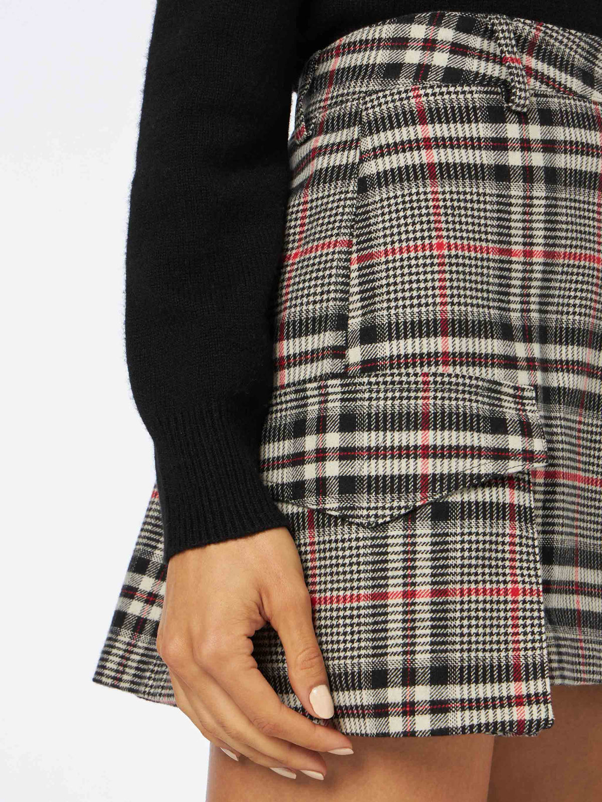 Prince of Wales Fern cargo miniskirt