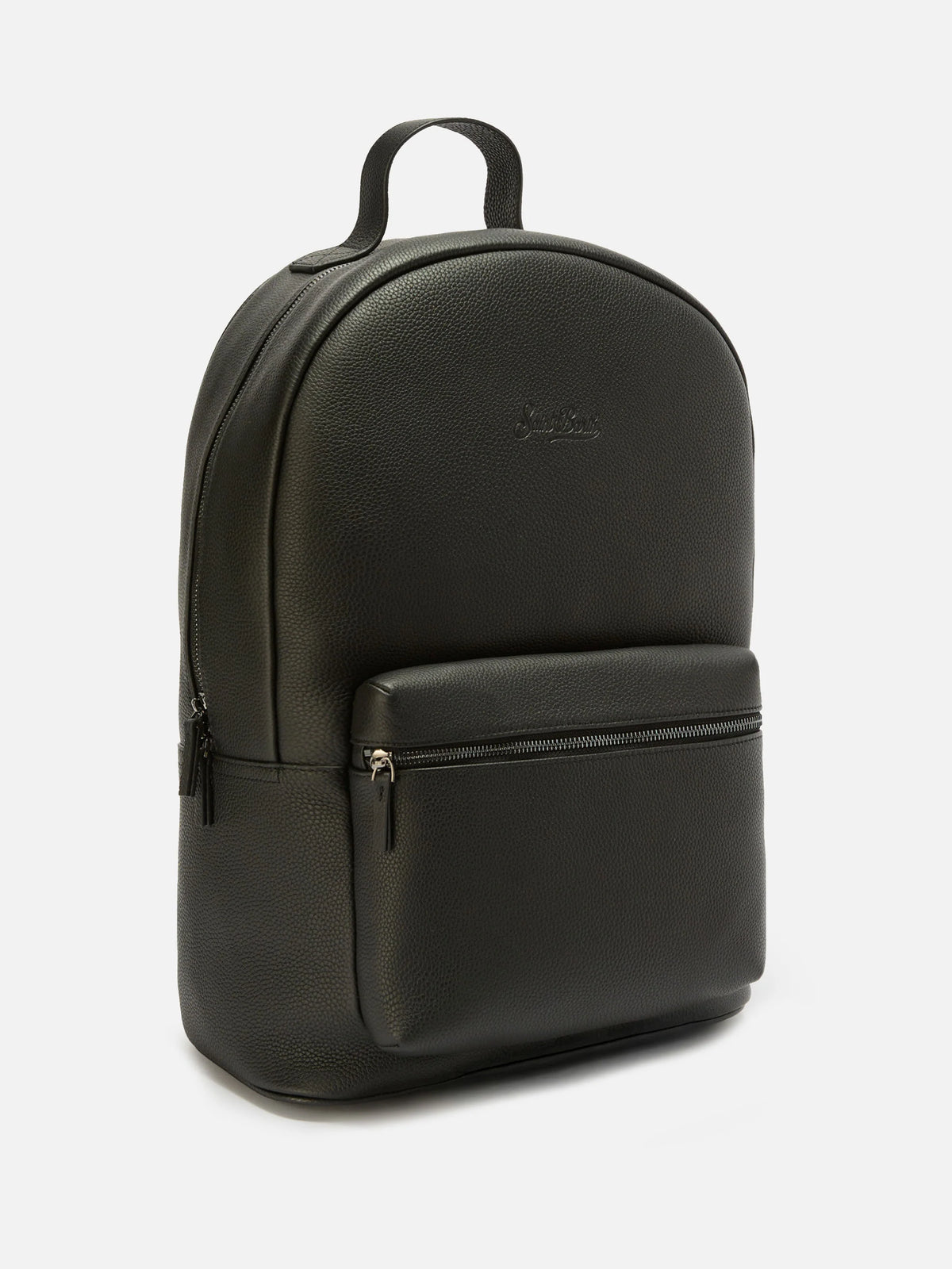 Card Holder in black grained leather