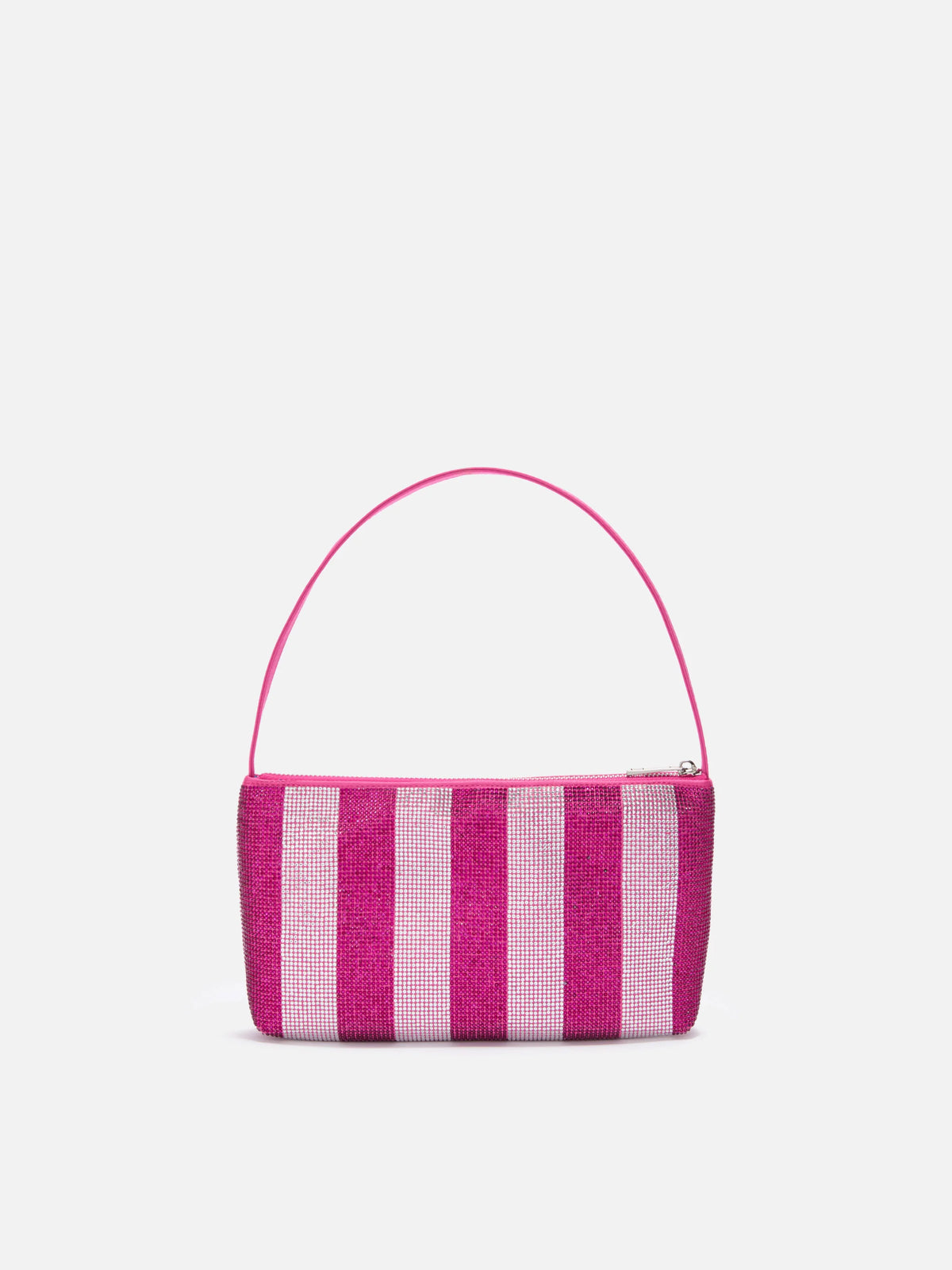 Mini bag Strassy with pink and silver rhinestones