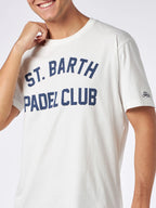 Arnott heavy cotton t-shirt with St. Barth Padel Club print