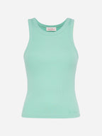 Ada sage green ribbed cotton tank top