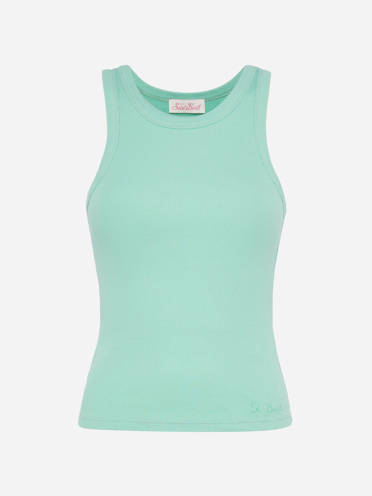 Ada sage green ribbed cotton tank top