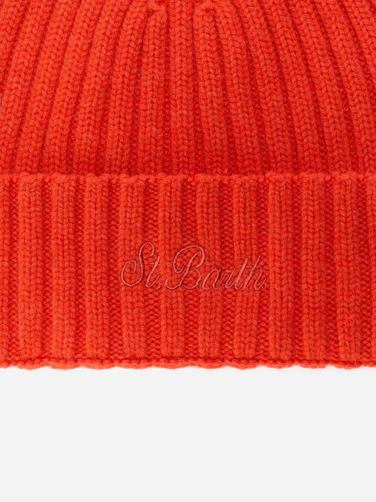 100% WOOL Wengen beanie in orange