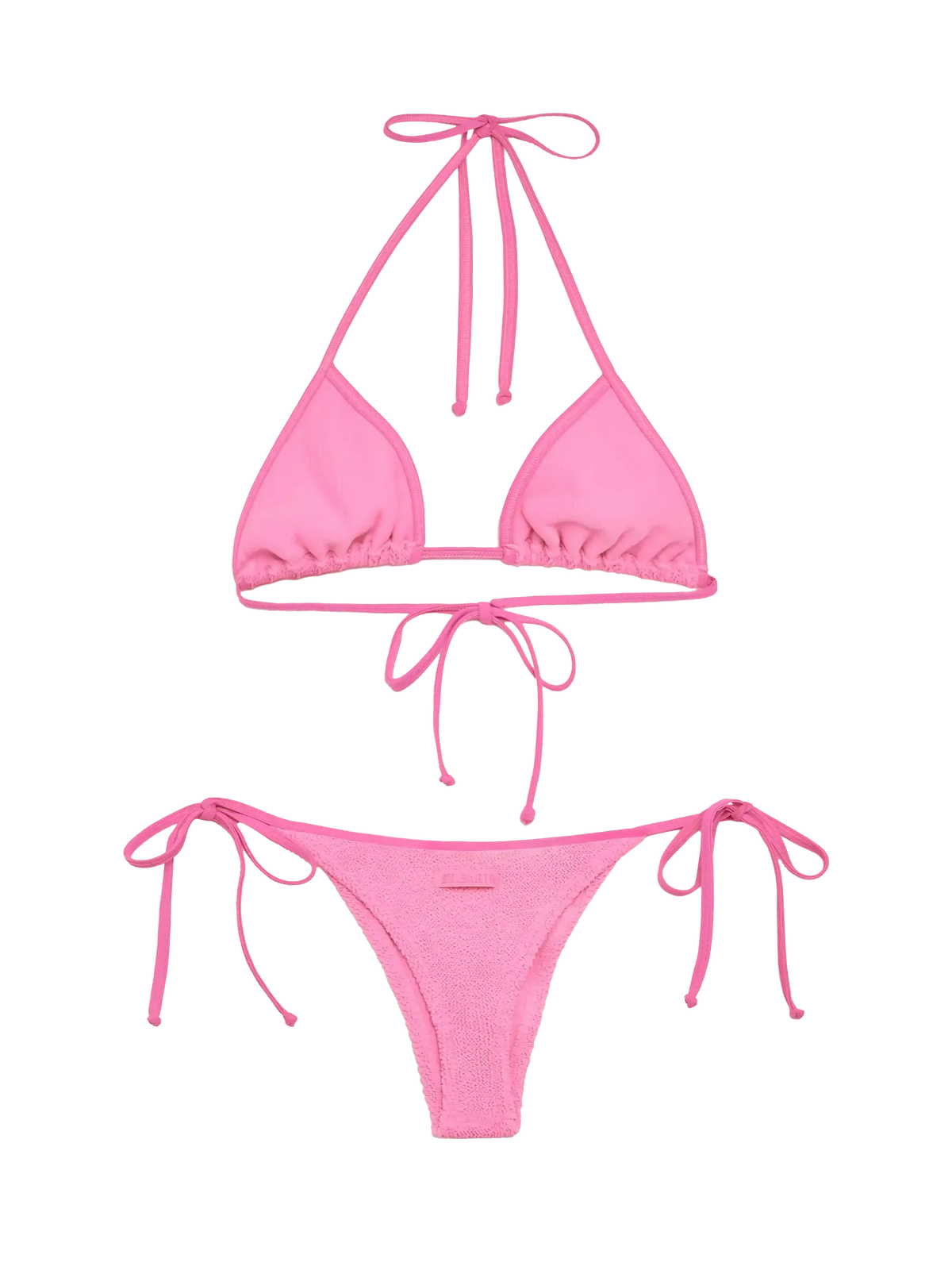 Classic crinkle triangle bikini Leah Norah in pink
