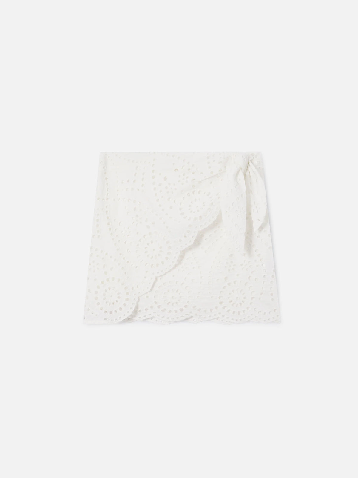 White Nyra broderie anglaise mini skirt