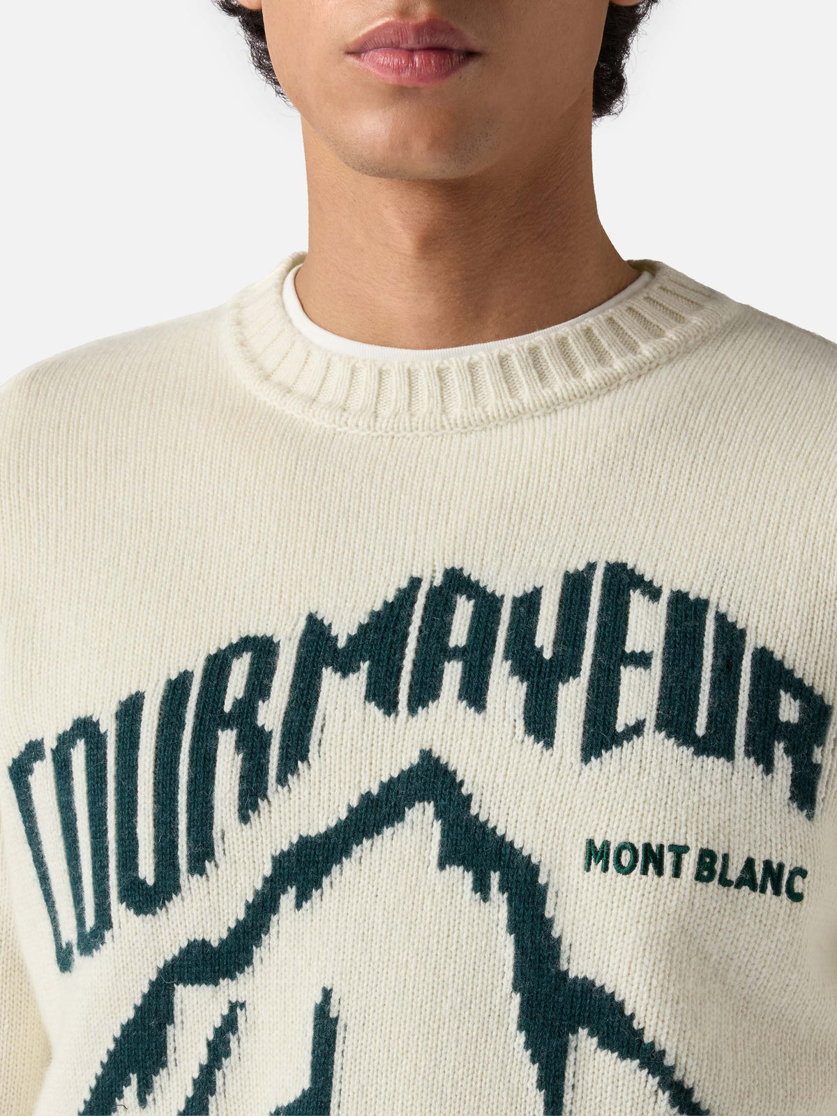Bombardino crewneck with Courmayeur jacquard | COURMAYEUR SPECIAL EDITION