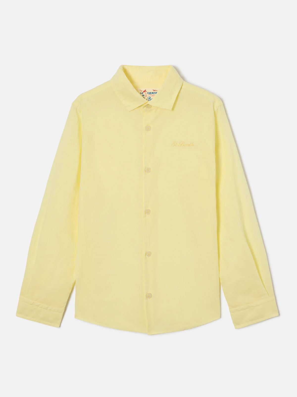 Butter yellow Chemise Jr shirt in cotton voile