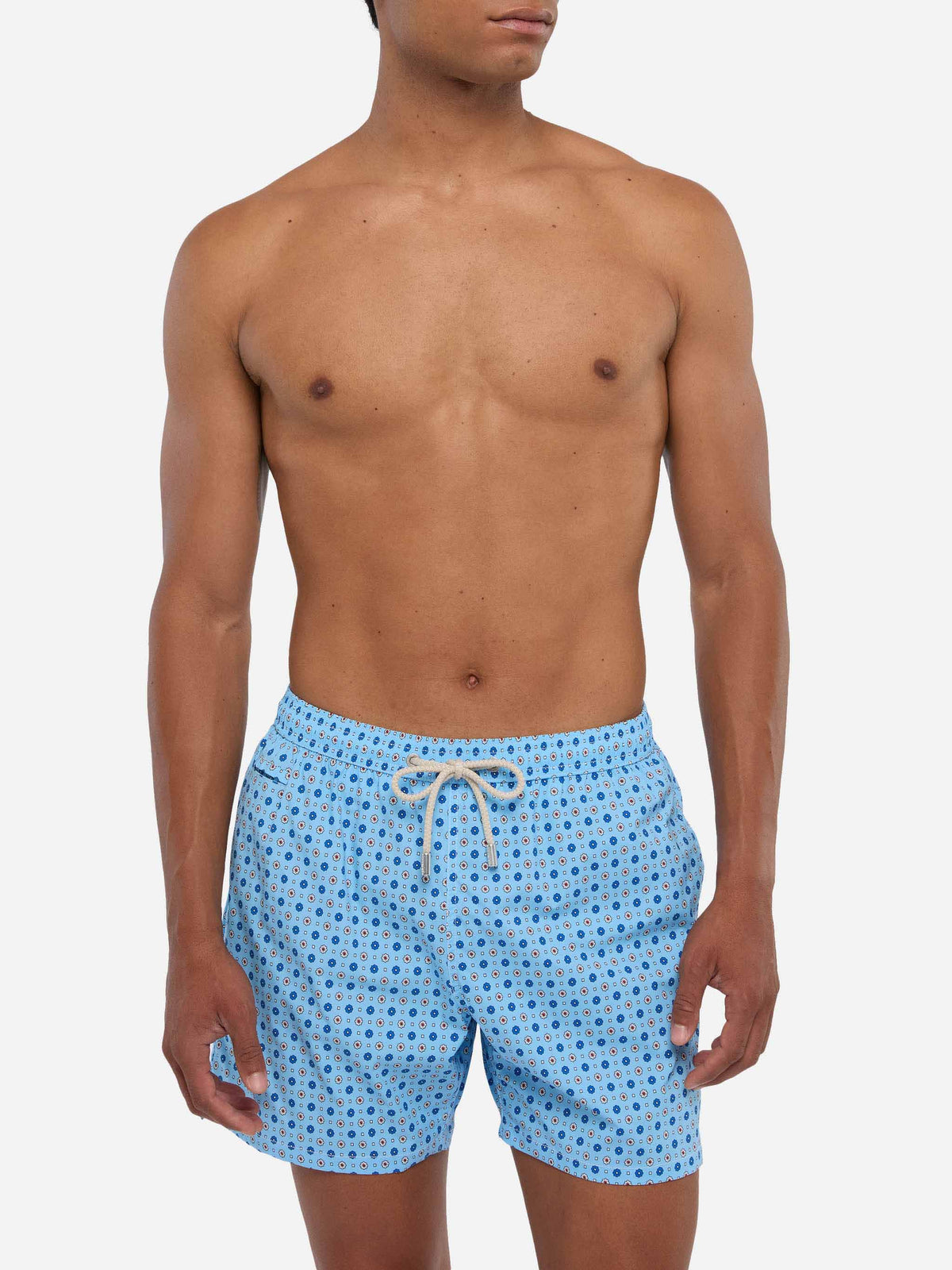 Comfort Light swim shorts with micro tie print