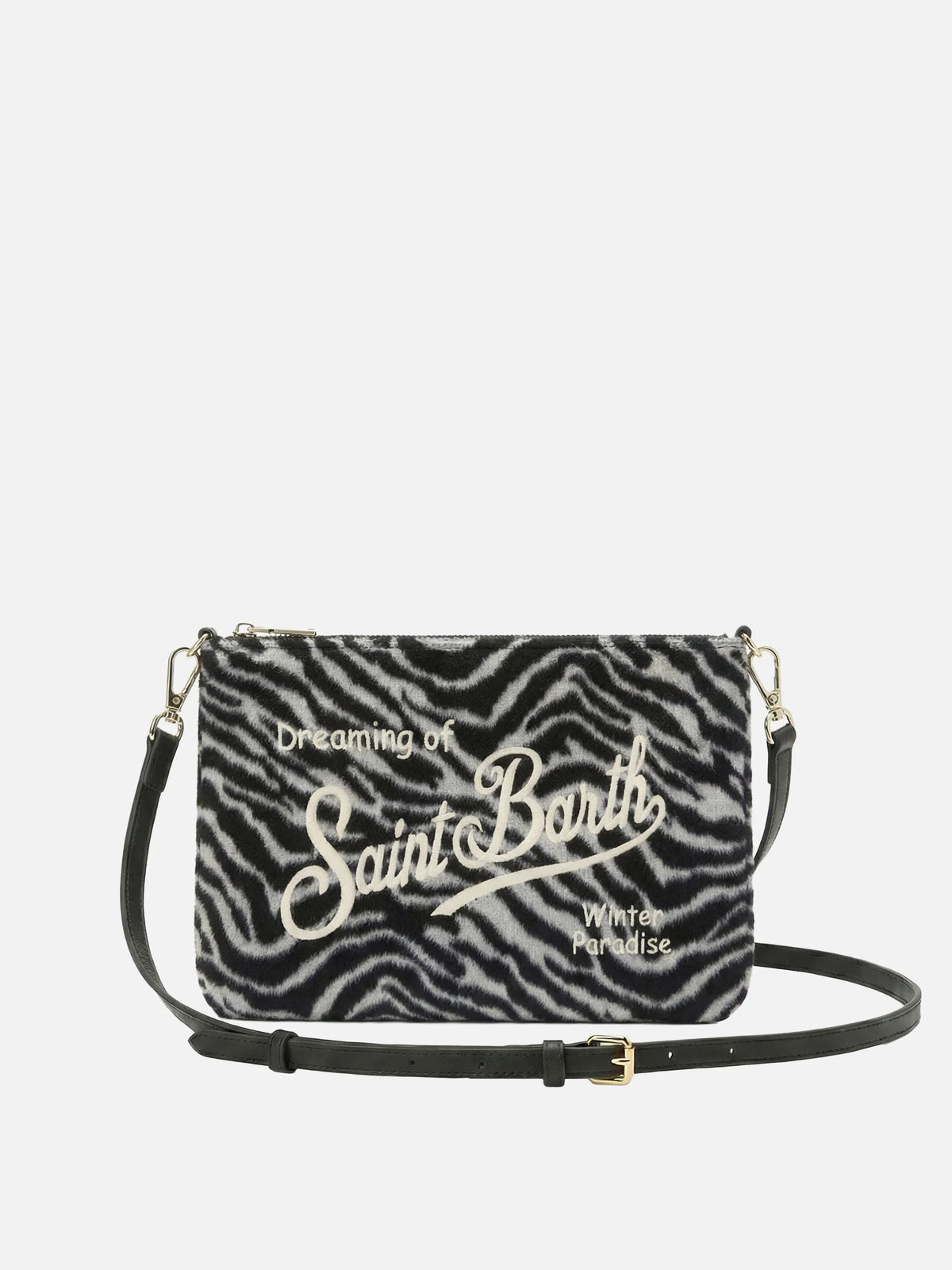 Parisienne Crossbody Bag in zebra wool blend