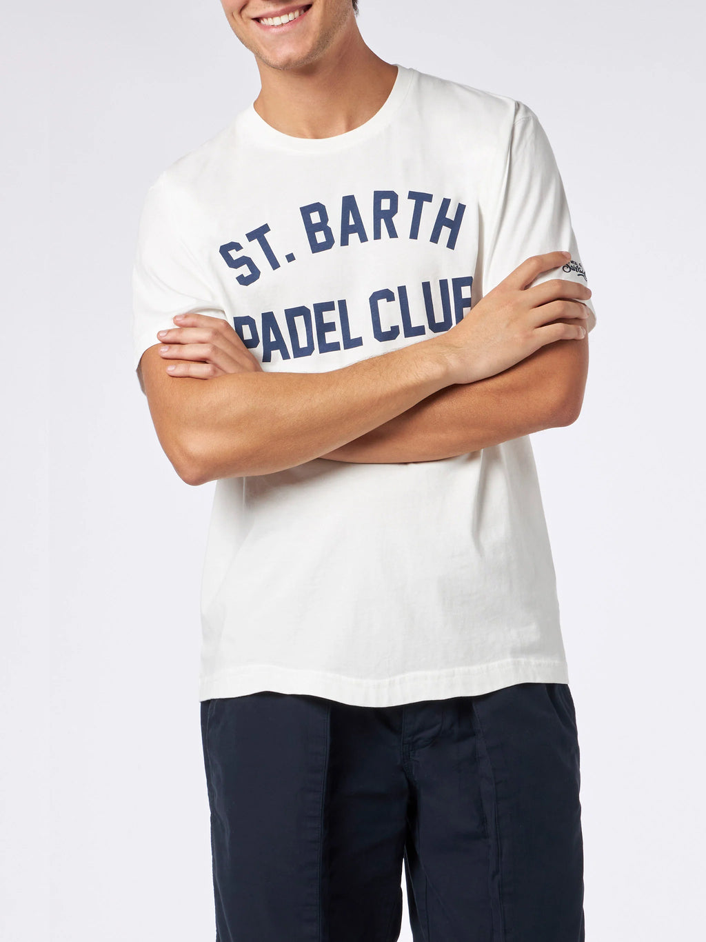 Arnott heavy cotton t-shirt with St. Barth Padel Club print